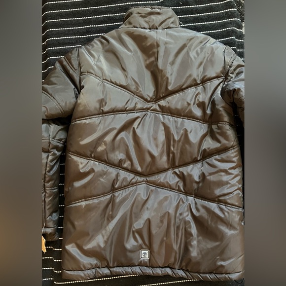 NWT. Timberland Dark Brown Puffer Coat. Sz L. - Picture 6 of 15
